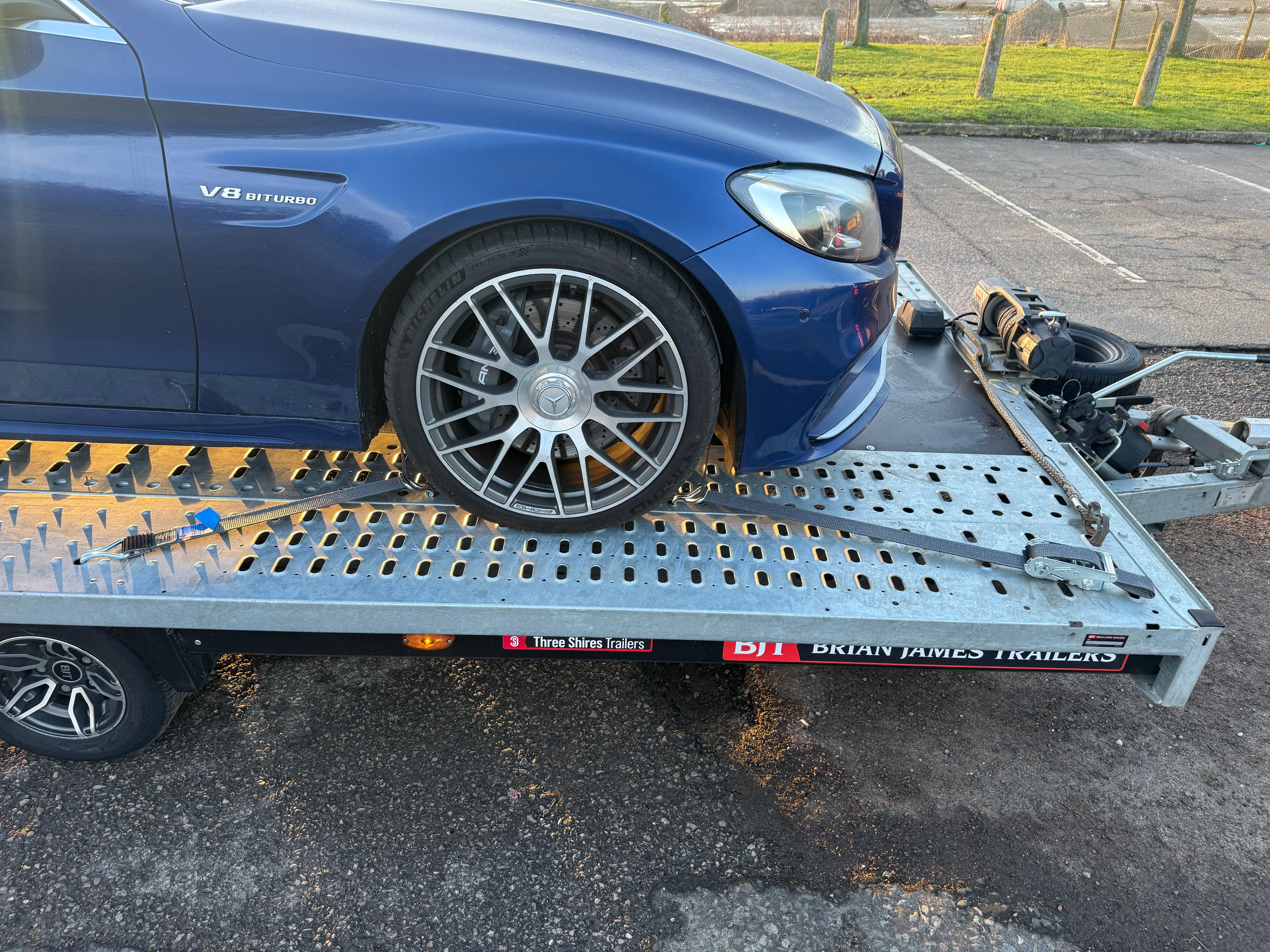Over wheel straps